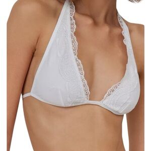 Out From Under Seaside Halter Bralette White Size Small